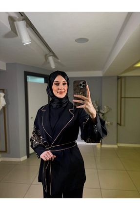 کت حجاب مشکی زنانه A-line miaruj - کد 922138829