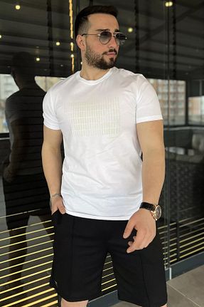 تیشرت سفید مردانه رگولار MİSHAR İTALİA - کد 922145427