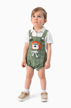 ست نوزادی خاکی بچه گانه پنبه ای Jikko Baby - کد 922788503