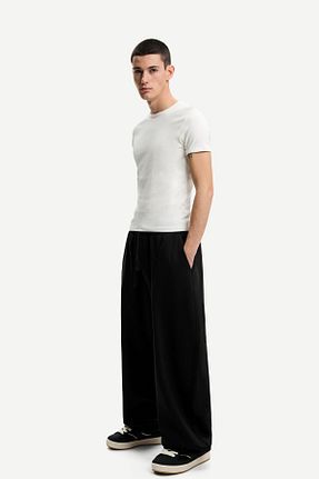 شلوار مشکی مردانه پنبه ای Bershka - کد 922161250