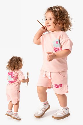 ست نوزادی صورتی بچه گانه پنبه ای Jikko Baby - کد 922938001