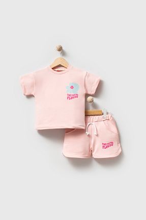 ست نوزادی صورتی بچه گانه پنبه ای Jikko Baby - کد 922938001