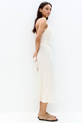 لباس سفید زنانه بافتنی Pull & Bear - کد 922157171