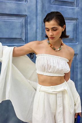بلوز نباتی زنانه ساده MANA STORE - کد 922177496