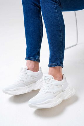 کفش اسنیکر سفید زنانه بند دار steeppolo steeppolo - کد 922187291