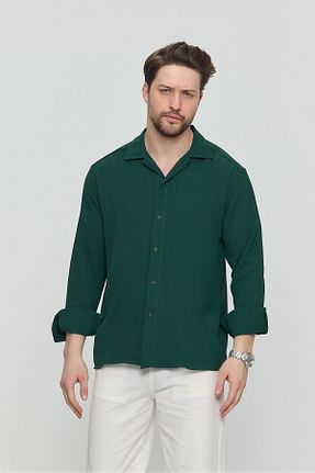 پیراهن سبز مردانه گشاد Gray Clothing - کد 859373667