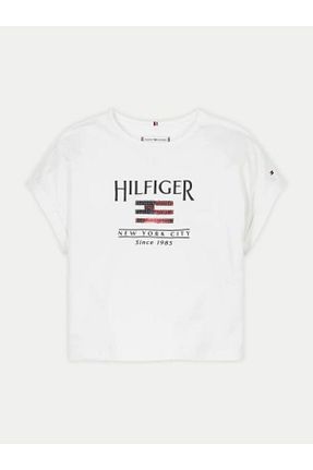 تیشرت طلائی زنانه رگولار Tommy Hilfiger - کد 922179719