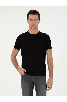تیشرت مشکی مردانه اسلیم فیت Cacharel - کد 922187106