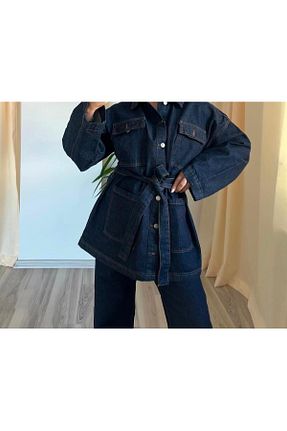 کت سرمه ای زنانه جین Butik - کد 900491789