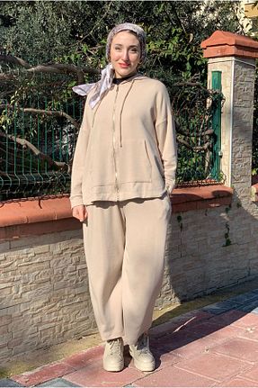 ست بالاتنه و پائین تنه بژ زنانه بافتنی Moda Rosa - کد 922985394