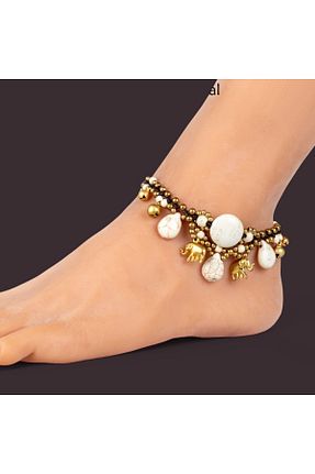 خلخال جواهر رنگی زنانه منجق EMENUNU - کد 922229157