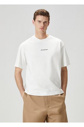 تیشرت سفید مردانه یقه دوچرخه acne studios - کد 923016557