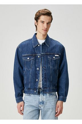 کاپشن آبی مردانه جین CK Jeans - کد 923013781