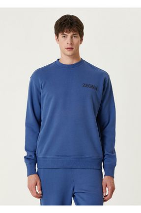 سوئیشرت آبی مردانه چاپی ZEGNA - کد 923023888