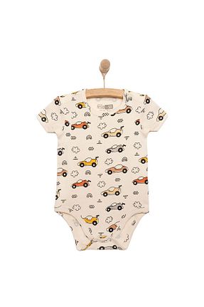بادی و سرهمی نوزادی بژ بچه گانه پارچه ebebek Hello Baby - کد 922270968