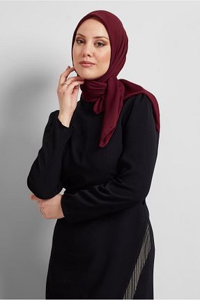 روسری زرشکی پلی استر Alvina - کد 922278347