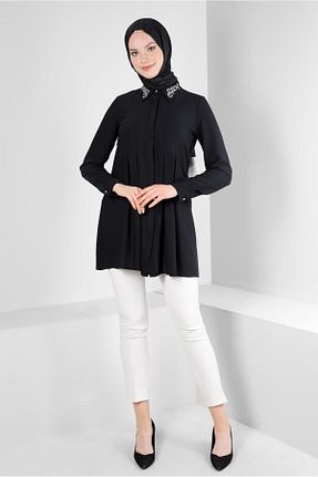تونیک حجاب مشکی زنانه پلی استر Alvina - کد 799581054