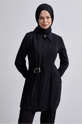 ست بالاتنه و پائین تنه حجاب مشکی زنانه رگولار Alvina - کد 922278419