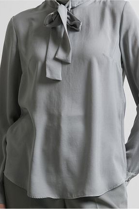 بلوز حجاب طوسی زنانه رگولار Alvina - کد 922278448