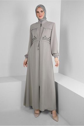 مانتو بلند حجاب بژ زنانه Alvina - کد 805630561