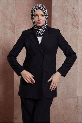 ست بالاتنه و پائین تنه حجاب مشکی زنانه رگولار Alvina - کد 832893323