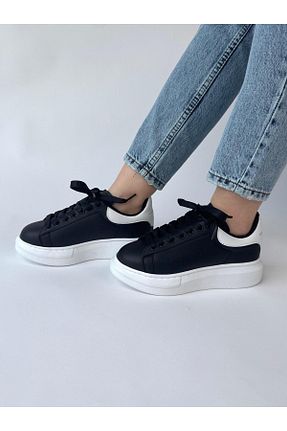 کفش اسنیکر مشکی زنانه بند دار Cappmoda - کد 922298325