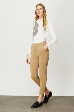 شلوار قهوه ای زنانه مخلوط پلی استر Ekol - کد 760222720
