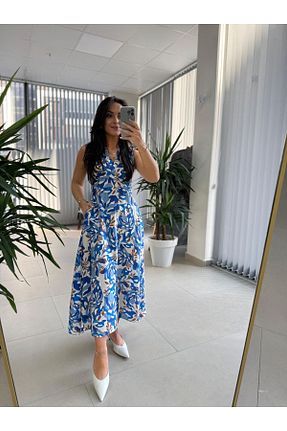 لباس آبی زنانه بافتنی caddstore - کد 922294778