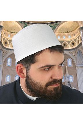 کلاه سفید مردانه پنبه ای İkranur - کد 928135225