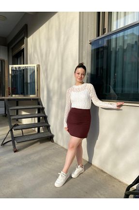 بلوز سفید زنانه اسلیم فیت ŞANTAL - کد 922306101