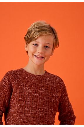 پلیور نارنجی بچه گانه ساده Nisrakids - کد 767065317