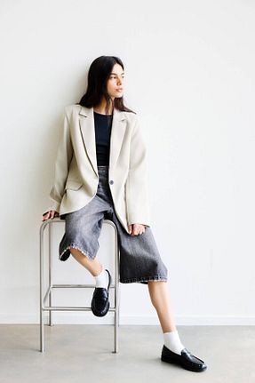 کت نباتی زنانه Blazer Pull & Bear - کد 922303244