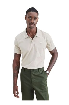 تیشرت بژ مردانه یقه U Dockers - کد 807970435