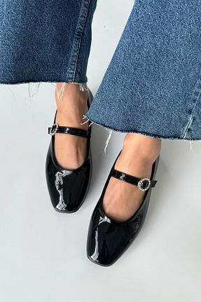 بابت مشکی زنانه چرم لاکی Straswans - کد 810096913