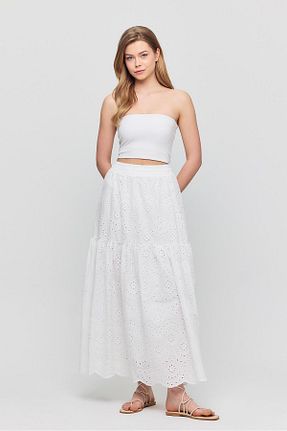 دامن سفید زنانه کمر کش دار Rays - کد 922336079