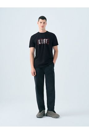 تیشرت مشکی مردانه اسلیم فیت Loft - کد 922365318