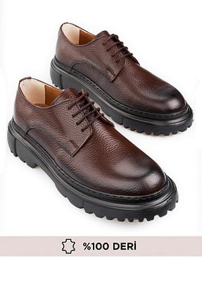 کفش کلاسیک سفید مردانه چرم خالص depderi - کد 922335553