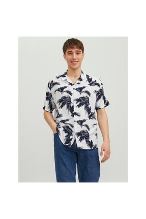 پیراهن سفید مردانه یقه پیراهنی Jack & Jones - کد 692861664