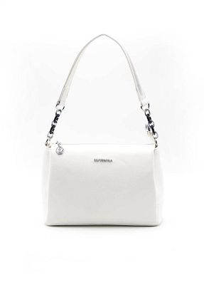 کیف پستچی سفید زنانه چرم مصنوعی Silver Polo - کد 379142097