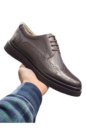 کفش کلاسیک قهوه ای مردانه چرم خالص Greyybull Shoes - کد 922428703