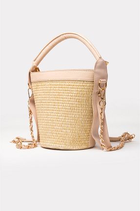 کیف دوشی بژ زنانه حصیر ICONE BAG - کد 746391681