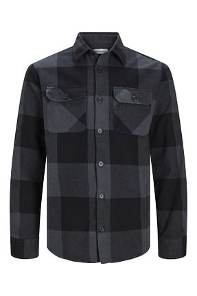 پیراهن طوسی مردانه رگولار Jack & Jones - کد 778331694
