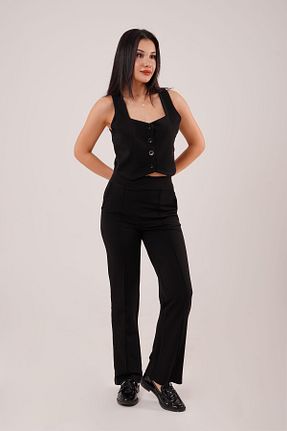 ست بالاتنه و پائین تنه مشکی زنانه بافتنی Hipo Trend - کد 922443762