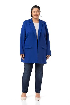 کت سایز بزرگ سرمه ای زنانه پلی استر DISENTIS MODEST - کد 922444431