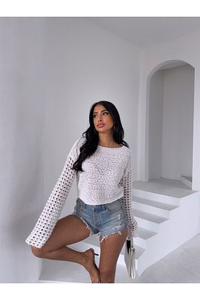 بلوز سفید زنانه Ajurlu kenza