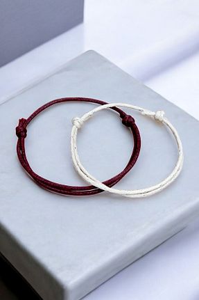 دستبند جواهر زرشکی زنانه LA TINY AKSESUAR - کد 922450814