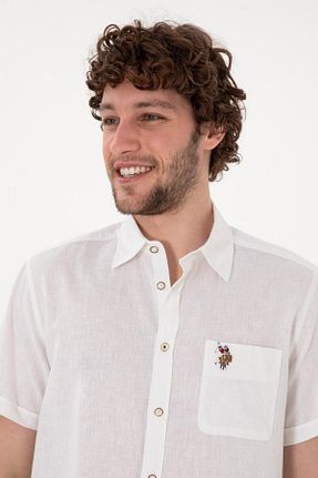 پیراهن سفید مردانه یقه پیراهنی U.S. Polo Assn. - کد 922448401