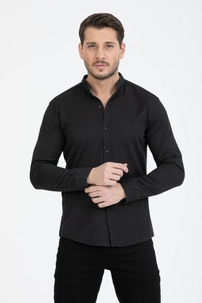 پیراهن مشکی مردانه اسلیم فیت Klothy - کد 922470423