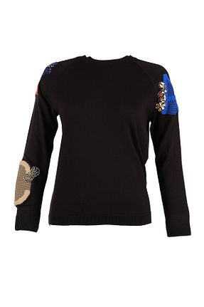 پلیور مشکی زنانه ساده Vedi - کد 906518261