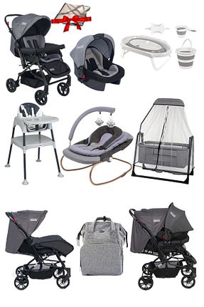 سیستم مسافرتی کالسکه کودک طوسی Çift Yönlü Tommybaby - کد 923136531